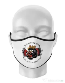 Masca personalizata reutilizabila The notorious Alb