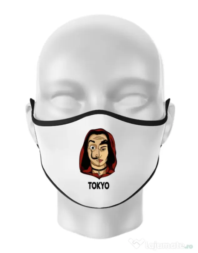 Masca personalizata reutilizabila Tokyo Alb