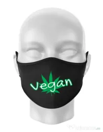Masca personalizata reutilizabila Vegan Negru