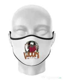 Masca personalizata reutilizabila Wood you be mine Alb