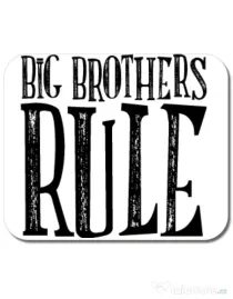 Mousepad personalizat Big brothers rule Alb