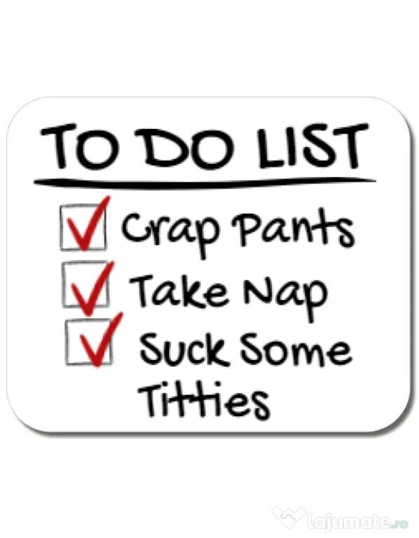 Mousepad personalizat To do list Alb