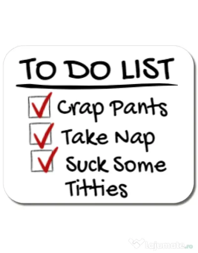 Mousepad personalizat To do list Alb