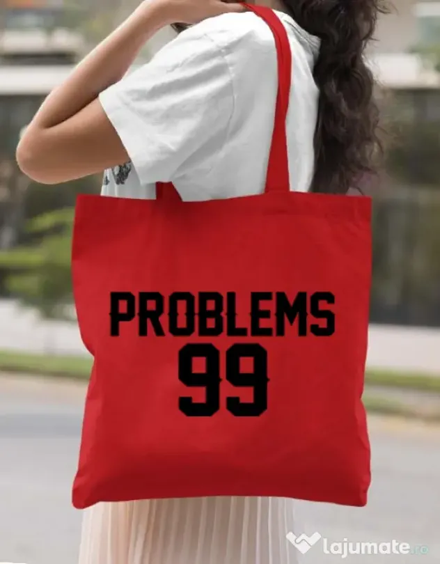 Sacosa din panza 99 Problems Rosu