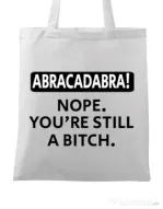 Sacosa din panza Abracadabra Alb