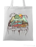 Sacosa din panza Adventure Alb