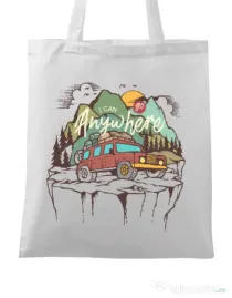 Sacosa din panza Adventure Alb