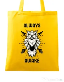 Sacosa din panza Always awake Galben