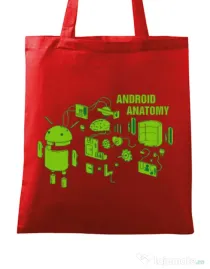 Sacosa din panza Android anatomy Rosu