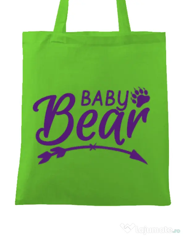Sacosa din panza Baby bear Verde mar