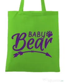 Sacosa din panza Baby bear Verde mar