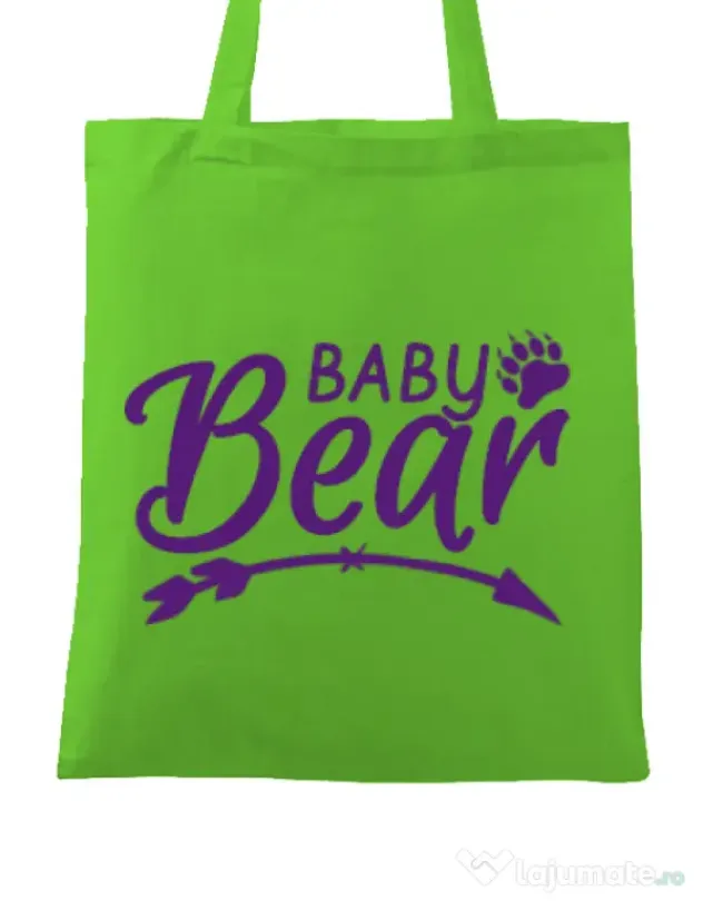 Sacosa din panza Baby bear Verde mar
