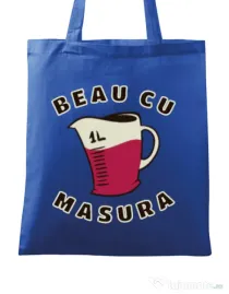 Sacosa din panza Beau cu masura Albastru regal
