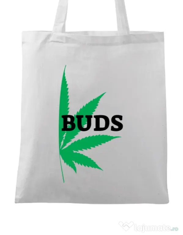 Sacosa din panza Best buds 2 Alb