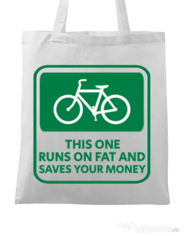 Sacosa din panza Bicycle Alb