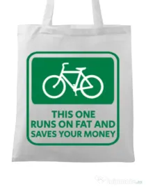 Sacosa din panza Bicycle Alb