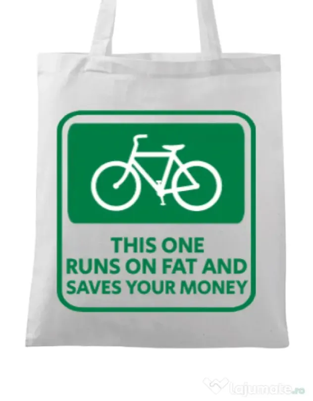 Sacosa din panza Bicycle Alb
