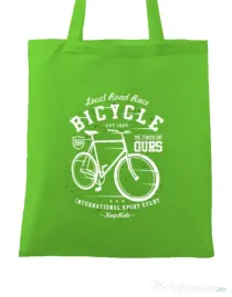 Sacosa din panza Bicycle Verde mar