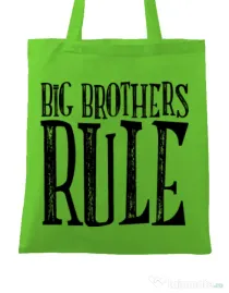 Sacosa din panza Big brothers rule Verde mar