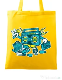 Sacosa din panza Boombox Galben
