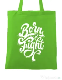 Sacosa din panza Born To Fight Verde mar