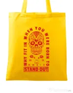 Sacosa din panza Born to stand out Galben