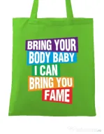 Sacosa din panza Bring your body Verde mar