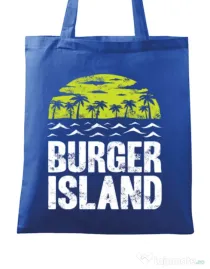 Sacosa din panza Burger island Albastru regal