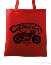 Sacosa din panza Caferacer Rosu