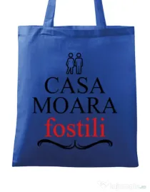Sacosa din panza Casa moara fostili Albastru regal