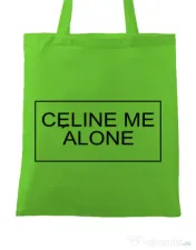 Sacosa din panza Celine me alone Verde mar