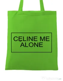 Sacosa din panza Celine me alone Verde mar
