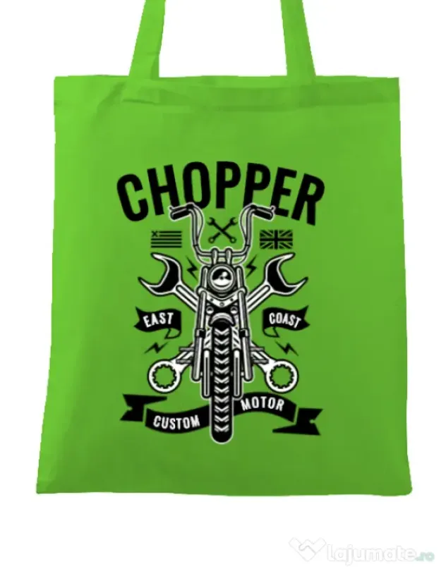 Sacosa din panza Chopper Verde mar
