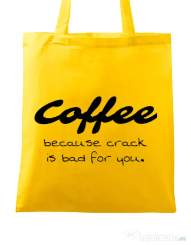 Sacosa din panza Coffee Galben