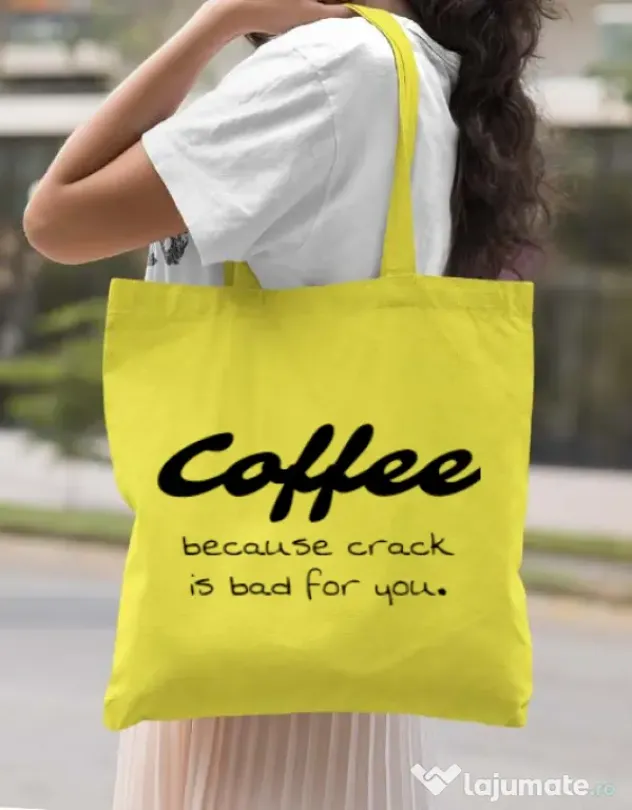 Sacosa din panza Coffee Galben