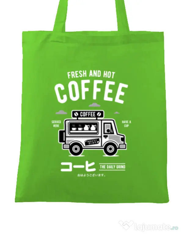 Sacosa din panza Coffee Van Verde mar