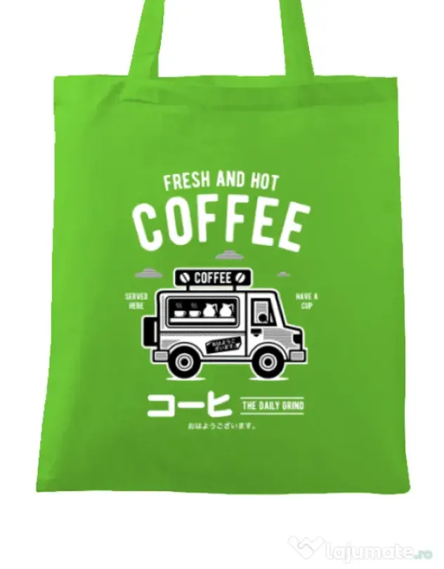 Sacosa din panza Coffee Van Verde mar
