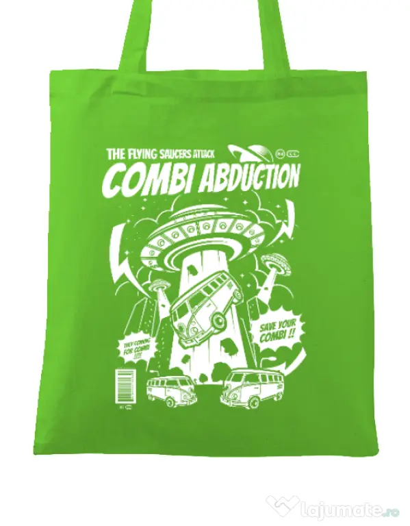 Sacosa din panza Combi Abduction Verde mar