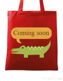 Sacosa din panza Coming soon Rosu
