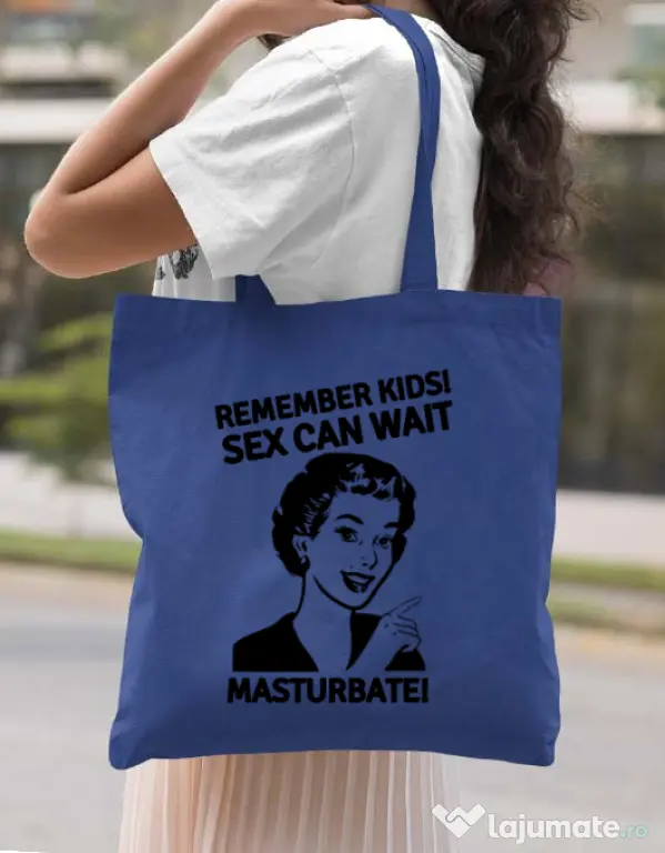 Sacosa din panza Cool advice Albastru regal