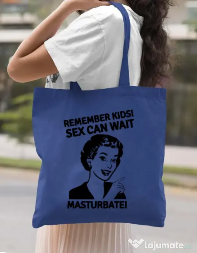 Sacosa din panza Cool advice Albastru regal
