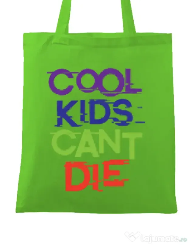 Sacosa din panza Cool kids Verde mar