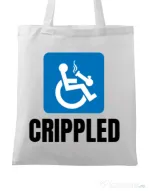 Sacosa din panza Crippled Alb