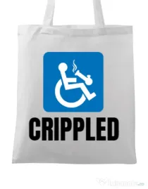 Sacosa din panza Crippled Alb