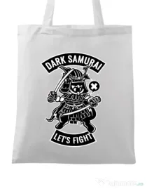 Sacosa din panza Dark samurai Alb