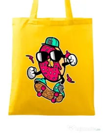 Sacosa din panza Donut skater Galben