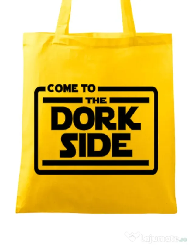 Sacosa din panza Dork side Galben