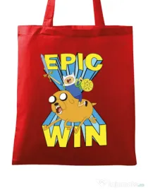 Sacosa din panza Epic win Rosu