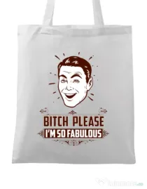 Sacosa din panza Fabulous Alb