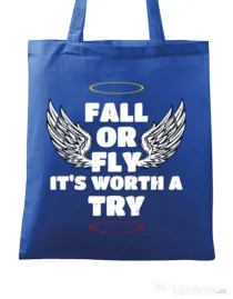 Sacosa din panza Fall or fly Albastru regal